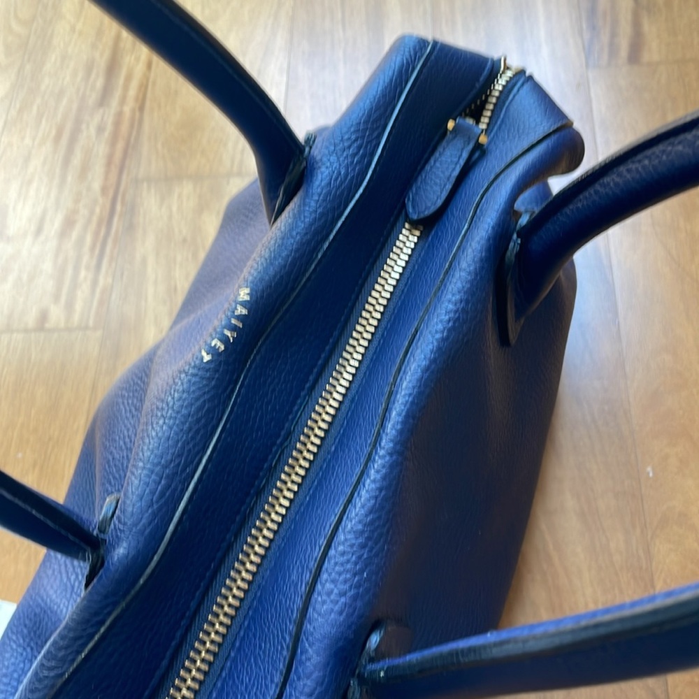 Blue Maiyet Small Satchel travel bag with crossbody strap - Picture 2 of 16